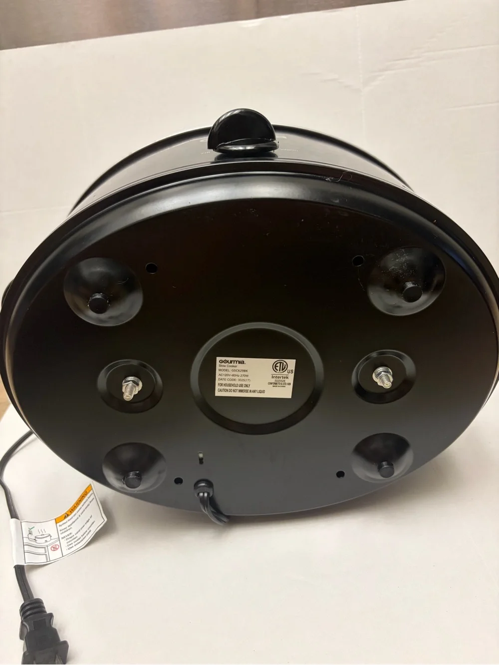 Gourmia ⚜️🖤⚜️ Slow Cooker - 6 Quart Removable Ceramic Pot